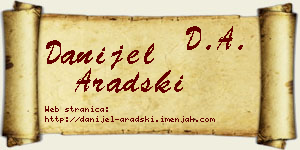 Danijel Aradski vizit kartica